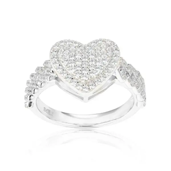 UCCIYO Heart-shaped Ring R444 S925 Sterling Silver Moissanite Ring for Women Men Hip HopJewelry Gift, Bridal Statement Ring Engagement Rings【#R444 】