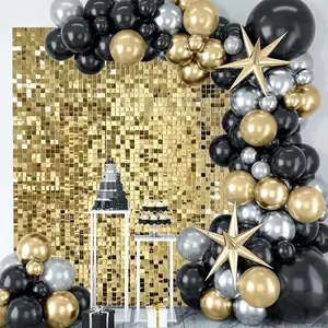 A Sparkling Backdrop And Shimmering Wall Background Suitable for Christmas Parties, Weddings, Birthday Celebrations, Engagement Parties, Anniversary Decorations, And Easter Room Decor