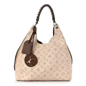 Pre-owned Louis Vuitton Leather Tote Bags Monogram Carmel Hobo Mahina Shoulder Tote Bag
