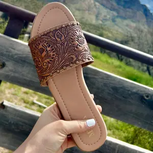 Tooled Leather Sandals