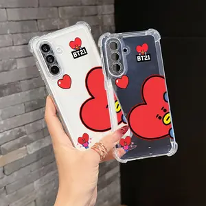 Bts Phone Case for Samsung Galaxy Series, Durable Transparent Soft Back Cover, Compatible with Multiple Models, Stylish Protective Accessory