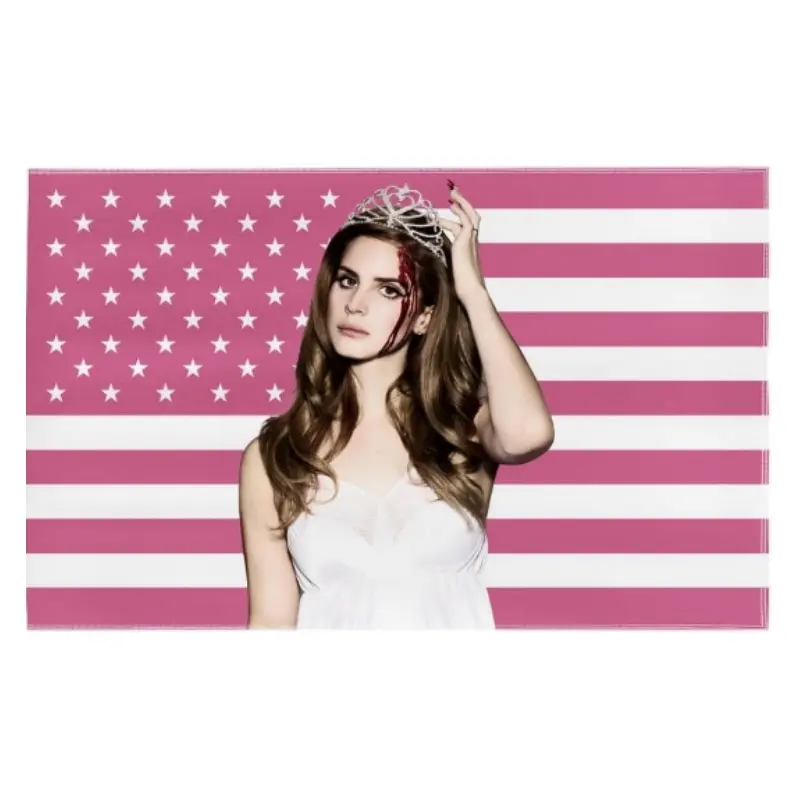 Lana American Flag Del Rey 3*5FT Banner Wall Decor Tapestry Polyester for Bedroom Living Room Dormitory