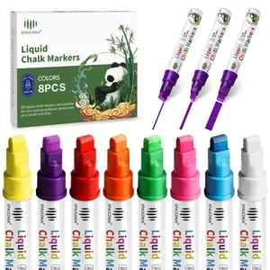 Jumbo Chalk Markers Pens, Wet Erase & Dry Erase Neon Liquid Chalk Marker Pen with 10mm 3 in 1 Thick Wide Nib for Chalkboard, Whiteboard, Blackboard Signs, Glass, Window, Cars, Mirror