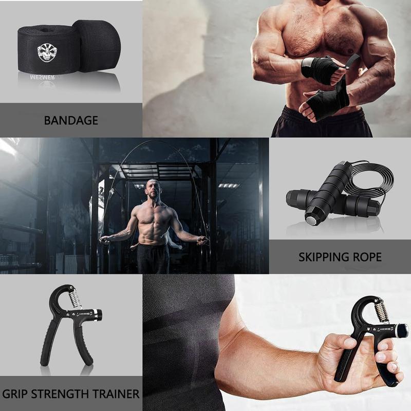 Punching Bag for Adults, 4ft Heavy Boxing Bag Set with 197 Inch Boxing Hand Wraps for MMA Karate Kickboxing Gym Martial Art - Unfilled Punching Bag for Adults, 4ft Heavy Boxing Bag Set with 197 Inch Boxing Hand Wraps for MMA Karate Kickboxing Gym Martial Art - Unfilled