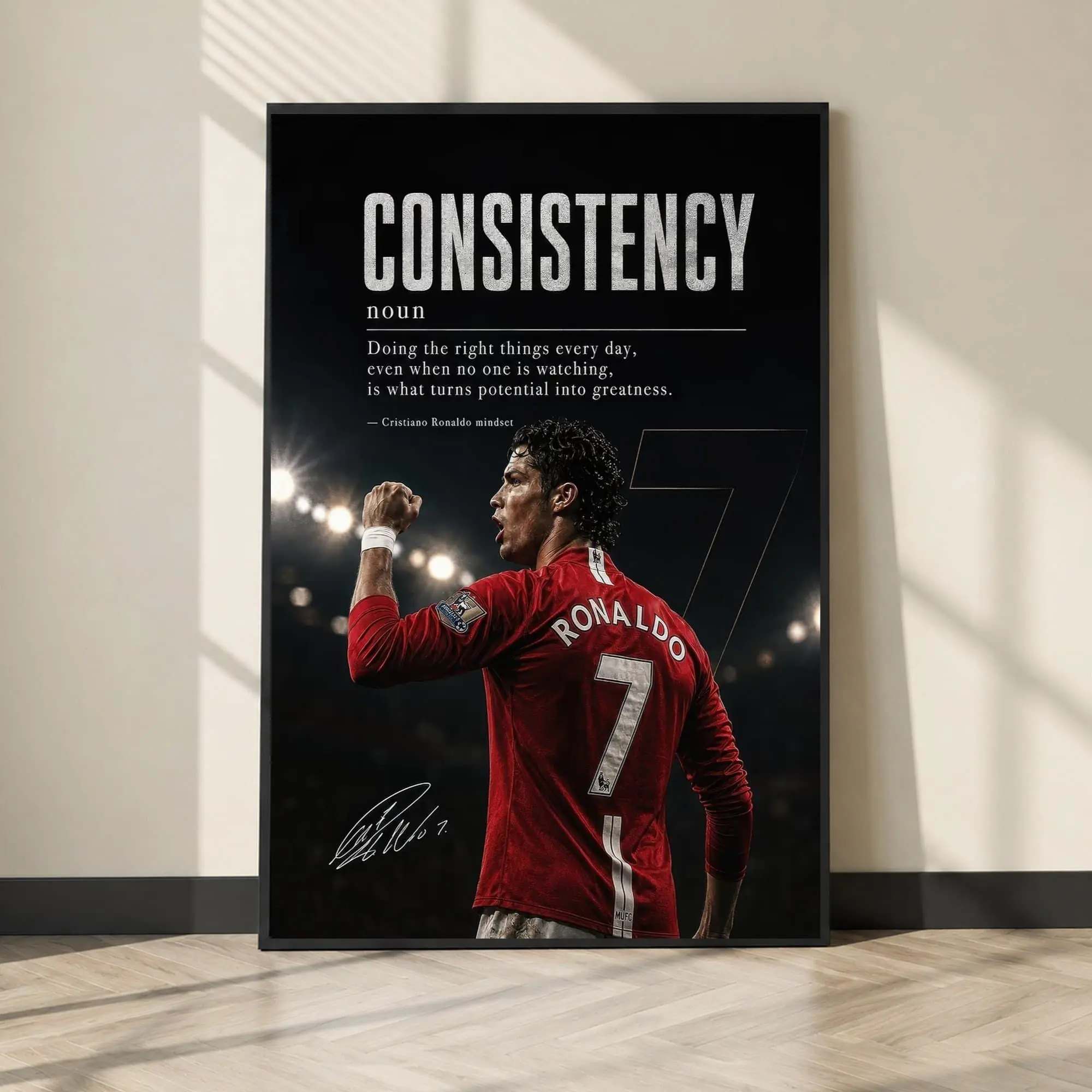 Cristiano Ronaldo() Poster, Soccer Wall Art, Home Decor Living Room ( Unframed - Print Only )