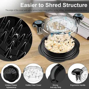 Large Chicken Shredder Tool – Easy Twist Design, Anti-Slip Base, BPA-Free & Ergonomic Handle – Fast Shredding for Chicken, Beef & Pork Kitchen Plastic mandoline slicer miss dugan