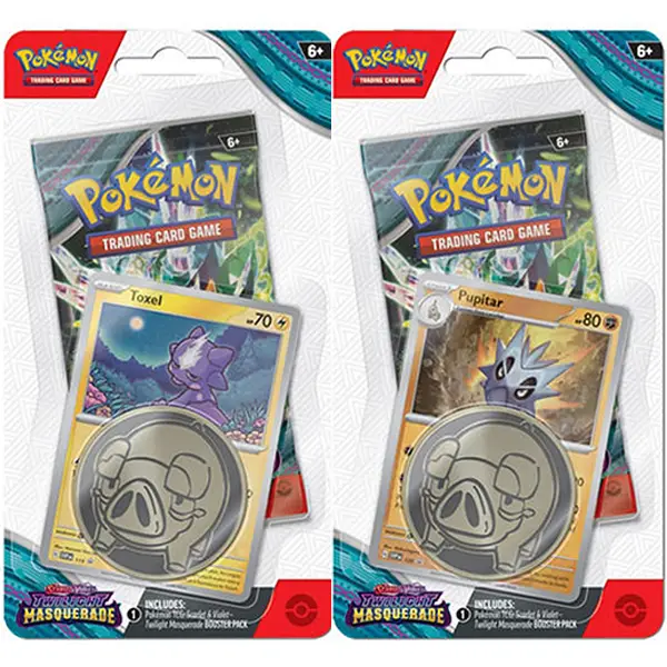 2x Pokemon TCG Twilight Masquerade Checklane Booster Bundle
