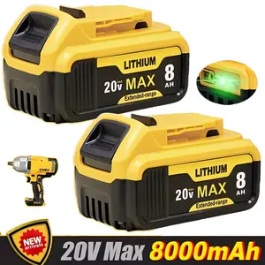 20V Replacement Li-ion Battery Compatible with Dewalt DCB200 DCB205 DCB206 Cordless Power Tools Fits Electric Screwdriver/Wrench/Blower