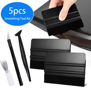 Wallpaper Tools, Smoothing Tools for Peel and Stick Wallpaper Applying, DIY Tool Kit for Contact Paper, Vinyl Backsplash, Curves Slot Tint Tool Set with Smoothing Squeegee, Felt Scraper, Edge Tool, Craft Knife