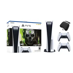 PlayStation 5 Disc Edition Call of Duty Modern Warfare II Bundle with Two DualSense Controllers and Mytrix Hard Shell Protective Controller Case