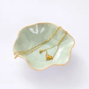 Ceramic Jewelry Storage Tray, 1-Count Irregular-Shaped Storage Holder for Jewelry, Keys and Sundries, Modern Aesthetic Home Organizer for Living Room, Bedroom, Bathroom and Kitchen, Modern Storage Tray