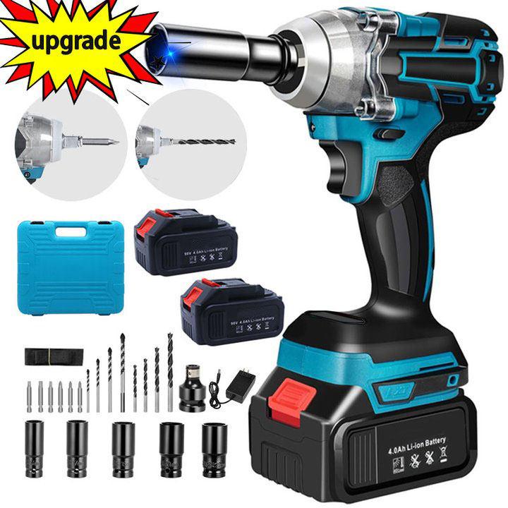 Christmas Season Savior 21V Cordless Impact Wrench High-Power Lithium-Ion Tool Kit Fast Charger Effortlessly Tackle Car