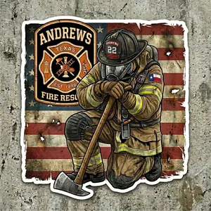 Andrews Fire Rescue Flag Window or Helmet Decal
