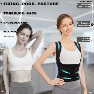 Cross-border pink hunchback correction belt adult breathable anti-hunchback sitting aligner invisible back open shoulder posture strap meniscus t ear