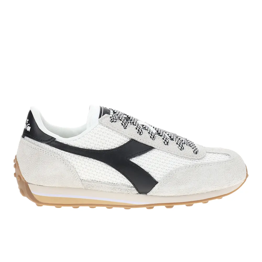 diadora Mens Rally Lace Up Sneakers Shoes Casual - Black, White