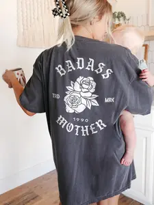 Comfort Color Badass Mother Shirt, Grunge Goth Emo Mom Comfort Colors Tee, Alternative Mother's Day Gift