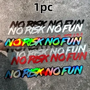 Risk-Free Fun Car Sticker Set, Waterproof Vinyl Letter Decals for Car Windows, Motorcycle Sides, Tank, Helmet, Bicycle Frame, Perfect Gift