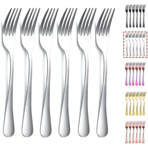 Dinner Fork 6 Pieces, Stainless Steel 8.17 Inch Forks Silverware, Table Forks Set of 6 Cutlery Sturdy