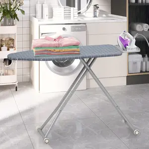 COSTWAY - Ironing Board with Iron Rest and Removable Silver-Gray