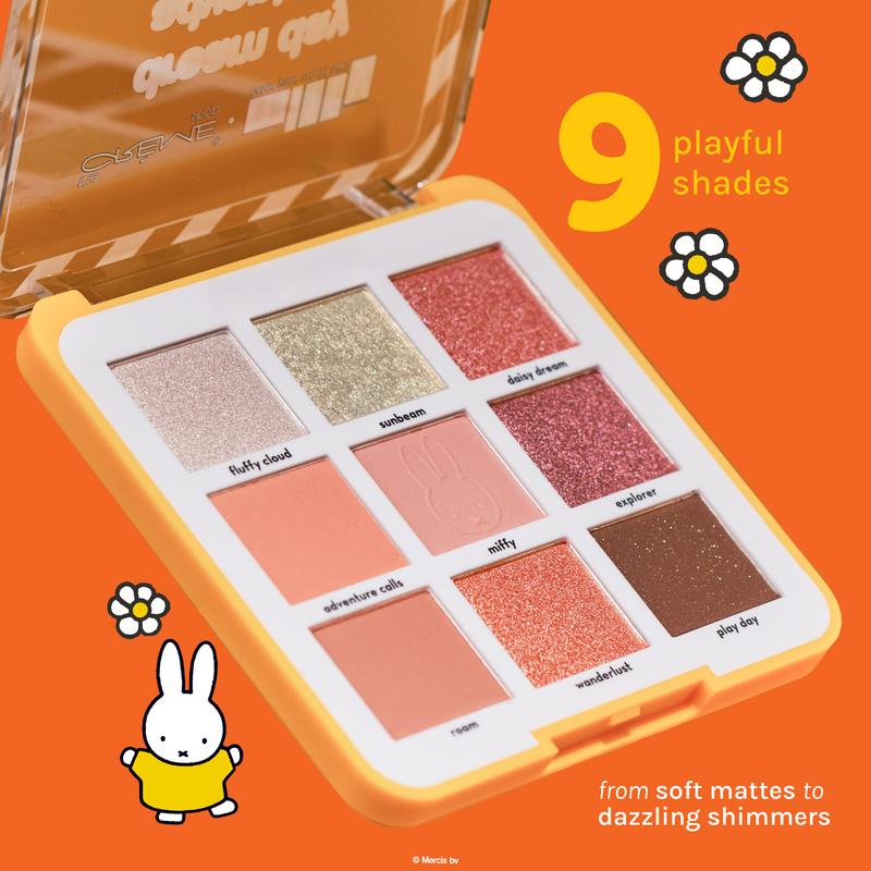 The Crème Shop x Miffy Total Makeup Bundle: Travel Bag, Eyeshadow Palette & Tinted Lip Oil Set - Exclusive Hydrating Friend, Cruelty-Free, No Alcohol Glossy Moisture