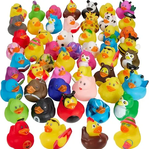 Assortment Rubber Duck Toy Duckies for Kids Perfect for Bath Toys Jeep Ducking Sensory Play Stocking Stuffers and More Boat Train Baby Shower Safe Squeezable Super Cute