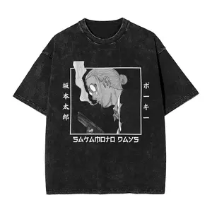 valentine shirts Couple T-Shirt Sakamoto Days Taro Sakamoto In Japanese Washed T Shirts Leisure Beach Tee Shirt Streetwear Printed Casual Tops