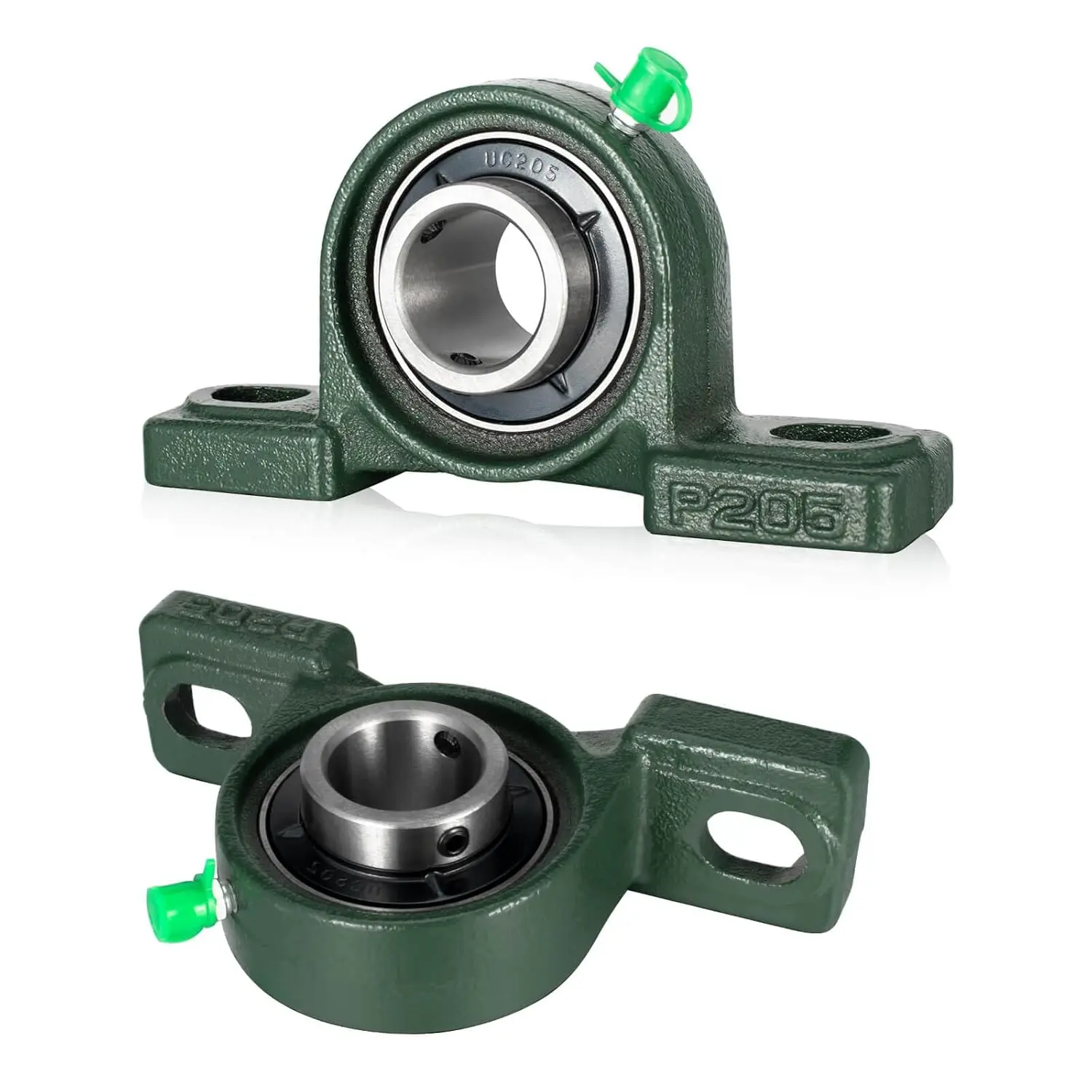 1 inch Shaft Bore Pillow Block Bearing, Solid Cast Iron Base, Self-Aligning Parts for Swamp Cooler, Pack of 2