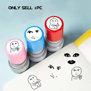 Emotional Face Pattern Stamp, 1 Count Funny Emotional Face Pattern Stamp, Office Stationery & Supplies for Home School Office