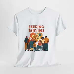 Feeding Families community illustration Tee | Charity volunteer food drive shirt (custom options available)
