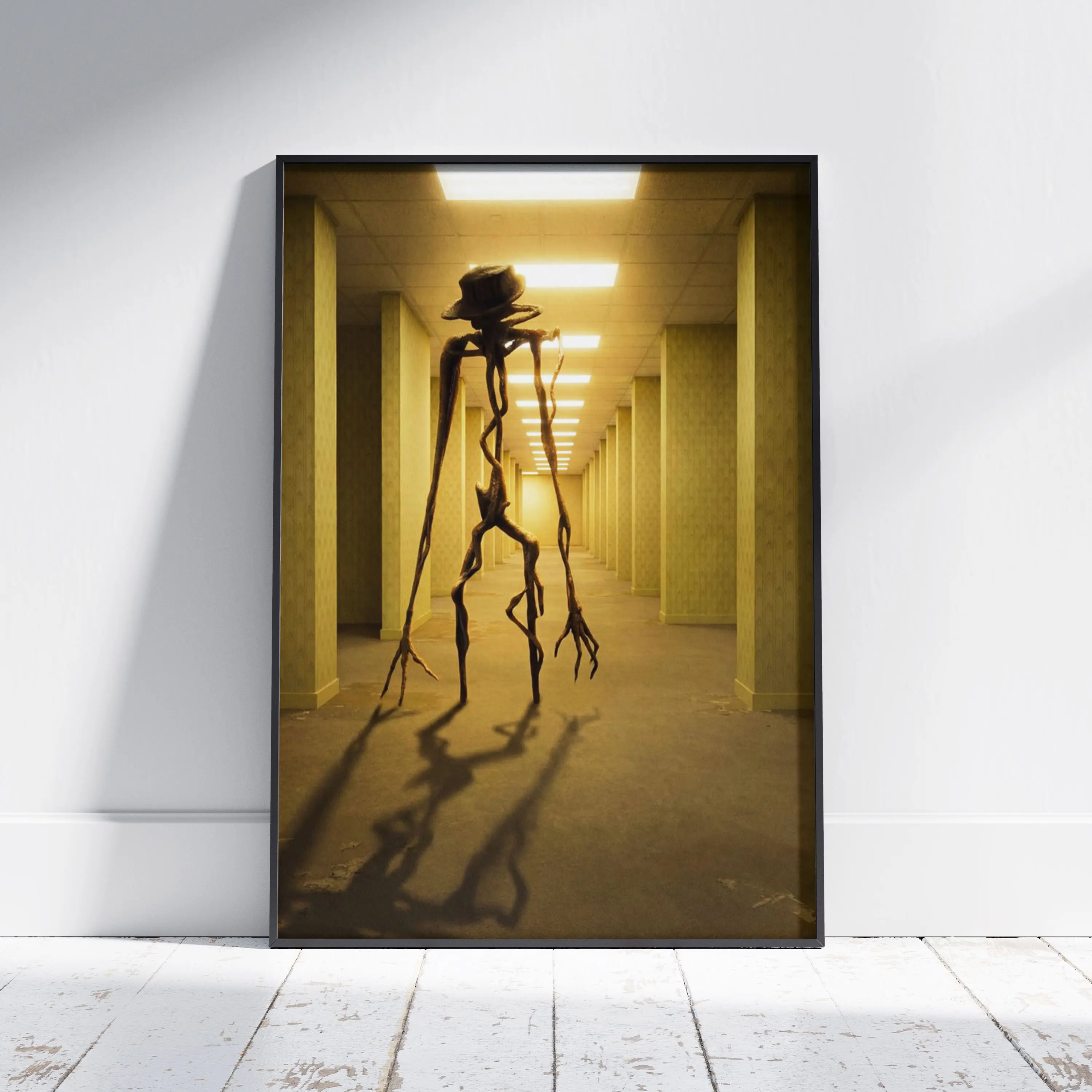 The Backrooms Creepypasta Poster, Retro Horror Movie Wall Art, Room Transformation Print
