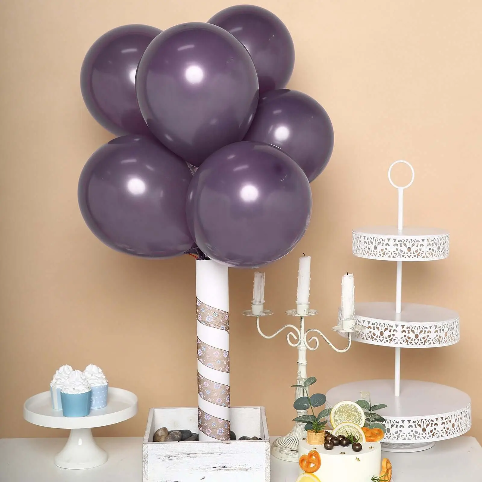 25-Pack 10" Matte Pastel Violet Amethyst Helium Air Latex Balloons for Party, Happy Birthday Balloon Decor, Birthday Decor, Wedding Supplies, Decorating