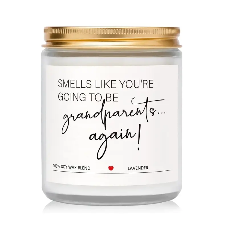Pregnancy Announcement Gifts for Grandparents, Baby Announcements Ideas - Lavender Scented Candles, Pregnancy Reveal, You're Going to Be Grandparents Again Baby Announcement