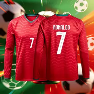 2026 Portugal National Home Away 7# Cristiano Ronaldo Short And Long Sleeve Soccer Jersey Fans Version Breathable