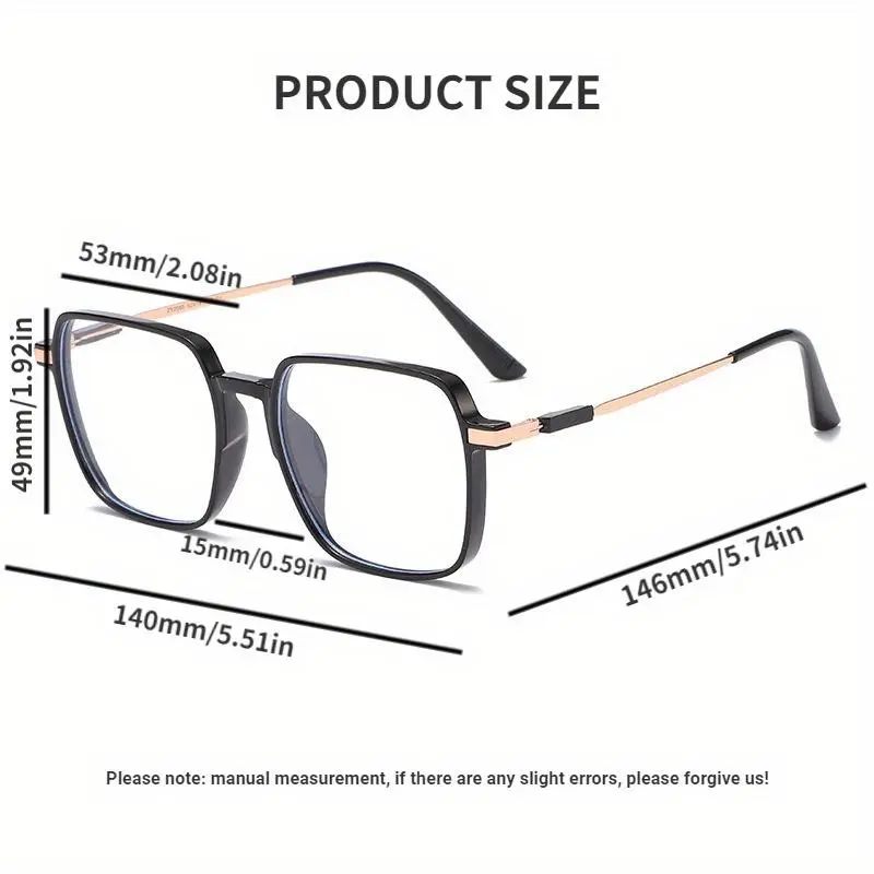 Photochromic Lenses Anti Blue Light Reading Glasses Woman Men Large Square Frame Farsighted Presbyopia Glasses 0 +100 To +300