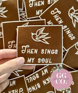 Then Sings My Soul Patch, Christian Hat Patch, Embroidered Patch, Trucker Hat Patch, Iron On, Trendy Hat Patch, Jesus Patch.