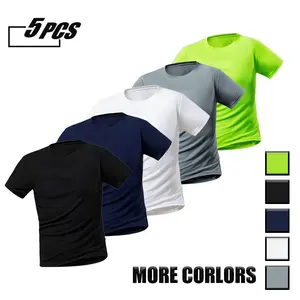 A men’s short-sleeve fitness shirt designed specifically for gym workouts, running, and outdoor activities. It features a slim fit design, with fabric that is quick-drying, breathable, and moisture-wicking, providing comfort and support during high-intens