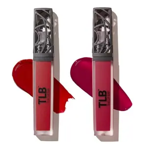 The Lip Bar - Nonstop Liquid Matte Lipstick Mini 2-Pack, Bawse Lady (Blue Red) + Rich Auntie (Deep Berry) - High Pigment - One Swipe - Long Lasting - Jojoba Oil & Vitamin E - Vegan - .05 fl oz each