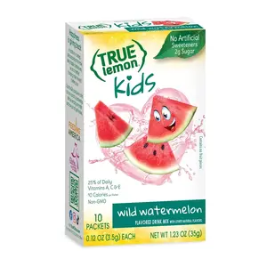 Wild Watermelon (10 Packets) - Hydration - No Preservatives, No Artificial Flavors & Sweeteners - Low Sugar Water Flavoring - Juice Powdered Drink Mix