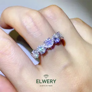 【R-206 | Celestial Circle】Synthetic Moissanite Rings Jewelry Set in 925 Sterling Silver