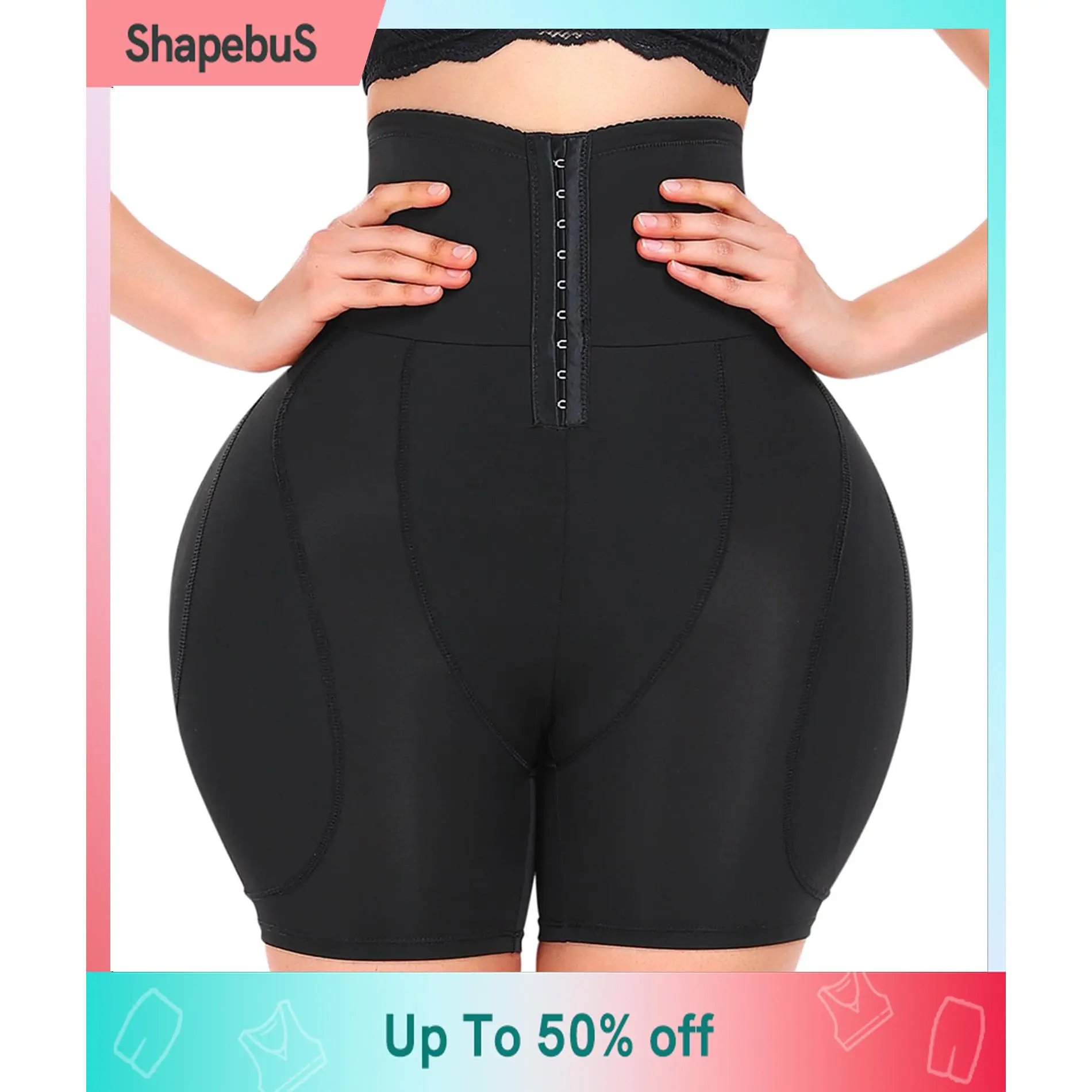 Hip Pads for Women Shapewear Butt Lifter Shaper with Butt Pads Hip Padded Shapewear Shorts Panties Sexy Womenswear Seamless Compression Lingerie Basic High Waisted Beige summerwins