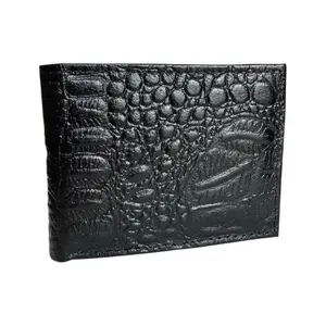 Men’s Crocodile Wallet Billetera Cocodrilo Cartera Negro