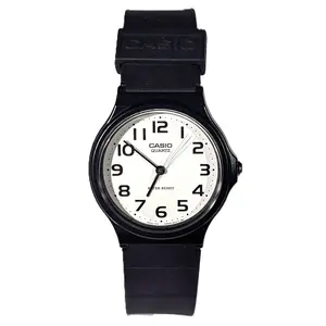 Casio MQ-24 Analog Watch – Black Case, White Dial