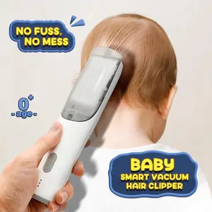 Baby Hair Clipper, 1 Set Electric Baby Hair Clipper, Ultra Quiet Smart Vacuum Hair Cutter for Kids, Professional Rechargeable Body Hair Trimmer, High Quality Trimmer, Best Gift for Mom