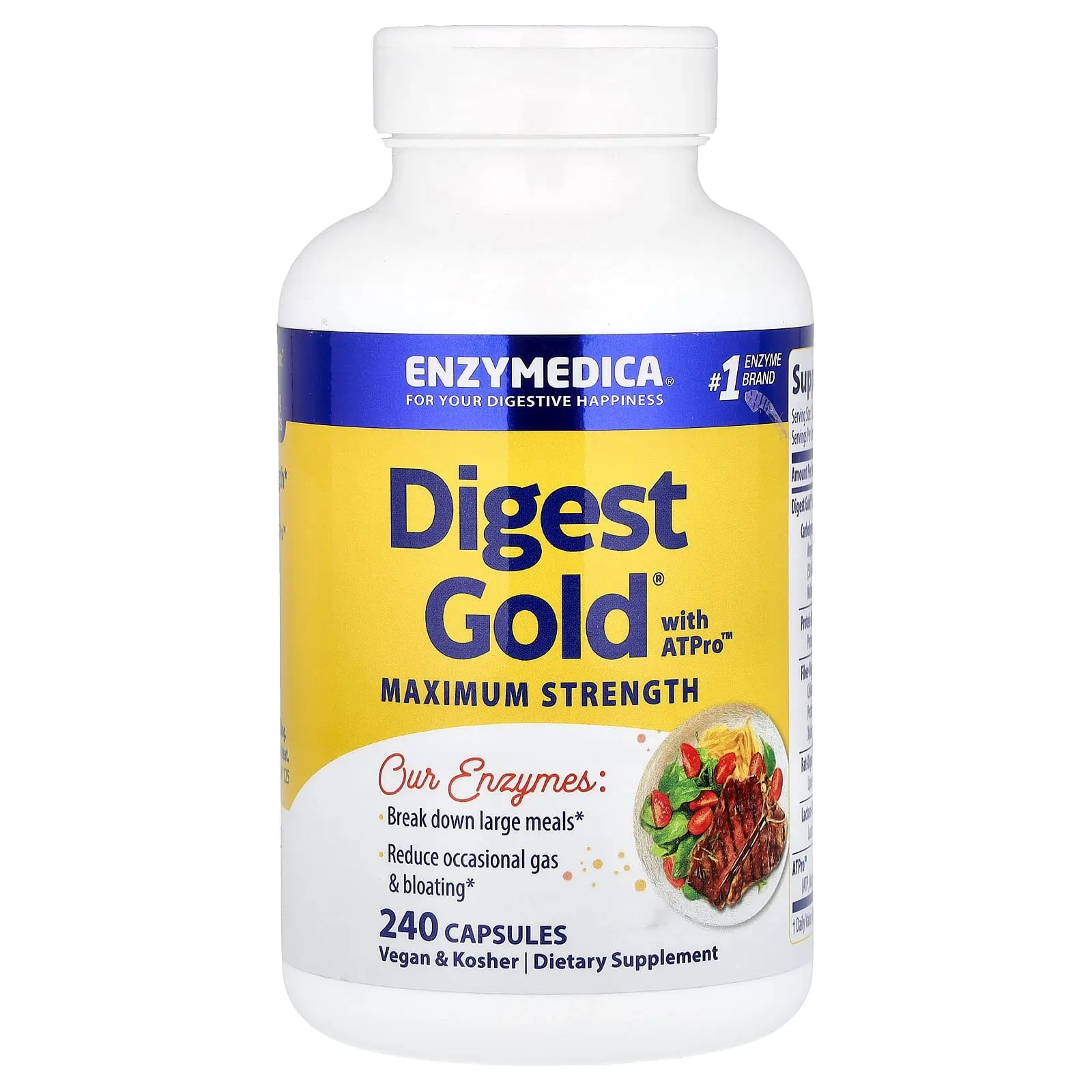 Enzymedica Digest Gold® with ATPro™, 240 Capsules