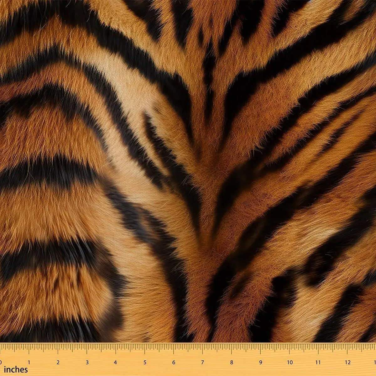 Tiger Print Fabric Tiger Fur Print ious Wildlife Upholstery Chairs Fabric （No Real Fur）,Soft Flannel