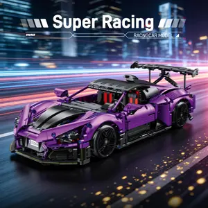Jx Remote Control Building Blocks Race Car Toy, Dynamic Super Car Model, Kids Educational DIY Gift, RC & Bluetooth-compatible, 1801pcs