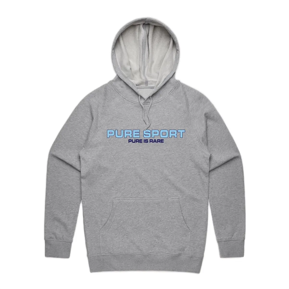 PURE IS RARE- PURE SPORT HOODIE                HEATHER GREY / UNIVERSITY BLUE