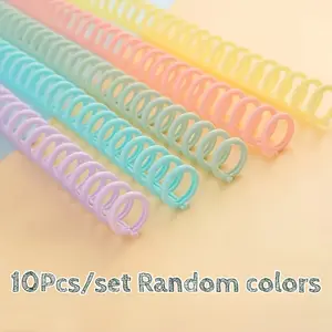 10pcs Adjustable PVC Spiral Binding Combs, 30-Hole Punch Binder Rings for A4 Paper, 11.02inch Length Ideal for Notebooks, Calendars, and Documents, Document Organization|Vibrant Colors|Flexible Rings