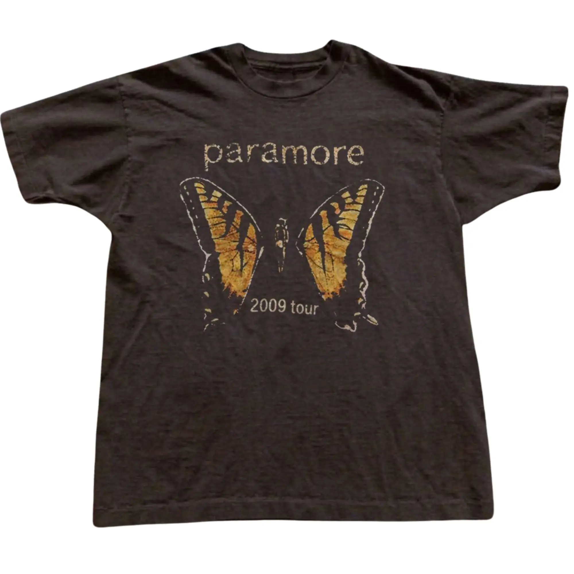 Vintage Style Butterfly Graphic Tee, 2000s Tour Aesthetic Shirt, Y2K Emo Music T-Shirt, Unisex Alternative Streetwear