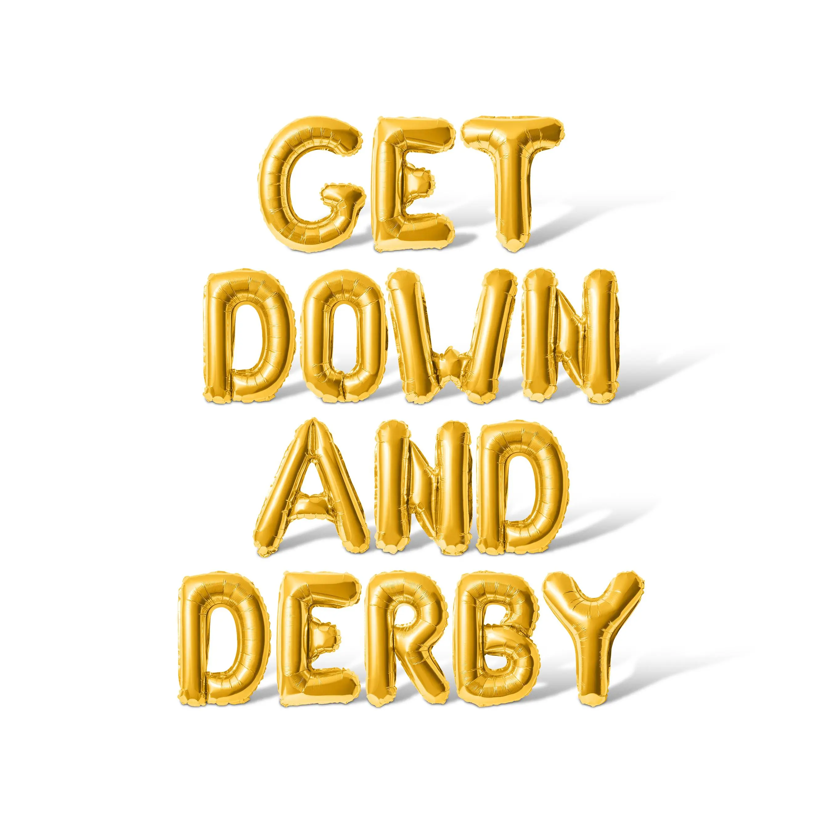 Letter Balloons - GET DOWN AND DERBY 16" Inch Alphabet Letters Foil Mylar Balloon Kentucky Derby Day Party Banner